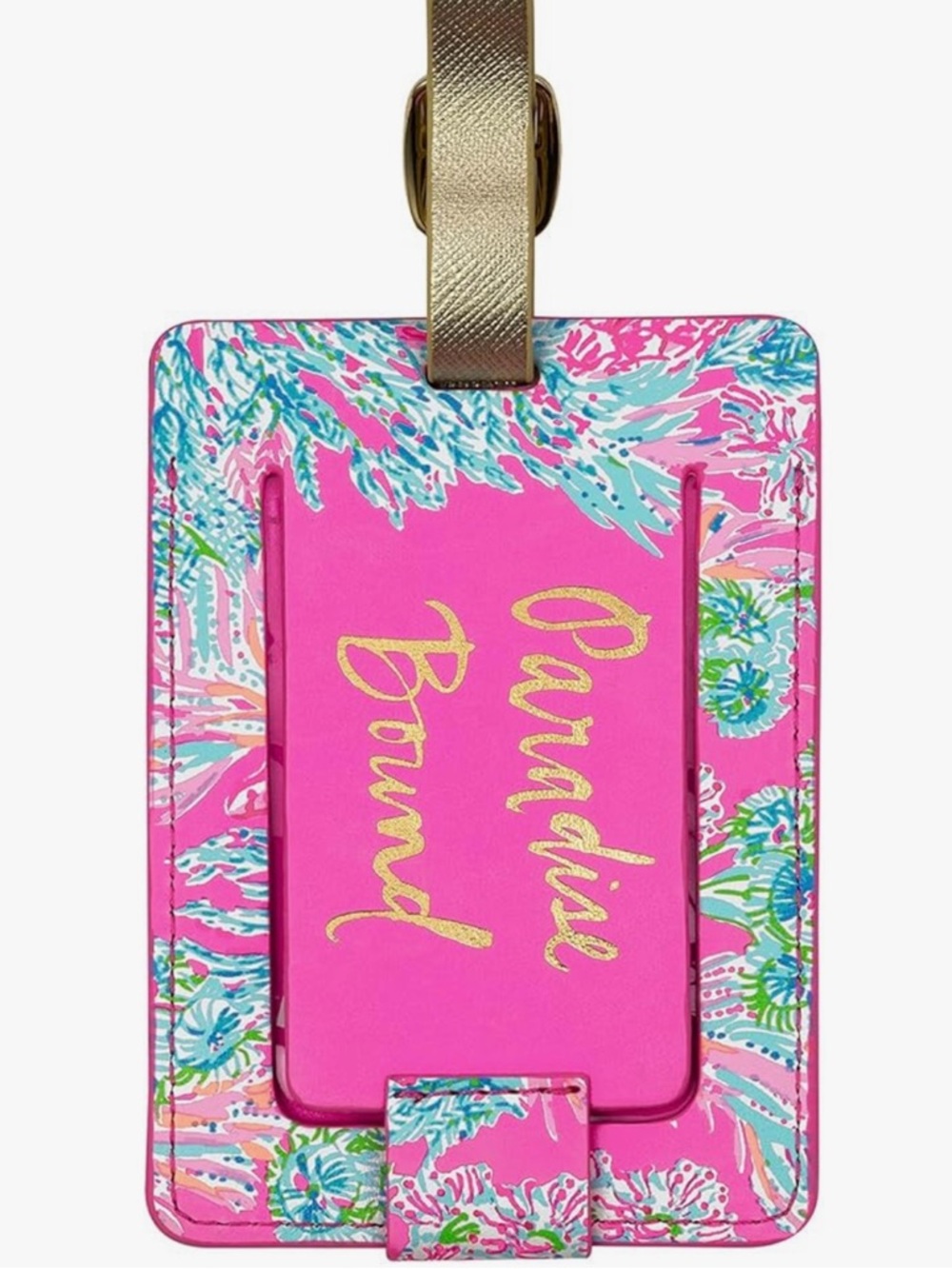 Lilly Pulitzer Pink ‘Paradise Bound' Luggage Tag!